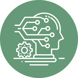 Abstract tech illustration of AI and machine learning.