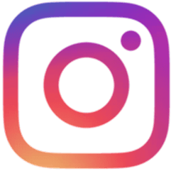The Instagram logo with a vibrant gradient of purple, pink, and orange.